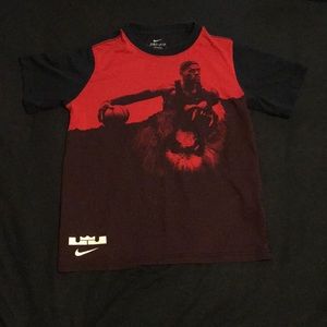 Boys Nike shirt with LeBron James on the front